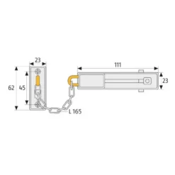 Chaîne de porte SK66 luxe - en acier renforcé chromé ABUS