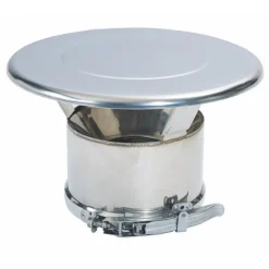 Chapeau de finition isolé - double paroi inox - 80 x130 mm - Duoten TEN