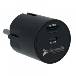 Chargeur rapide 2 ports USB A+C - 15W - Zeni+ SYNERCIA