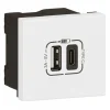 Chargeur USB Type A + USB Type C - Mosaic Link LEGRAND