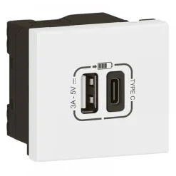 Chargeur USB Type A + USB Type C - Mosaic Link LEGRAND