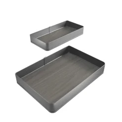 Chariot d'angle extractible pour meuble de cuisine anthracite Harmony EMUCA