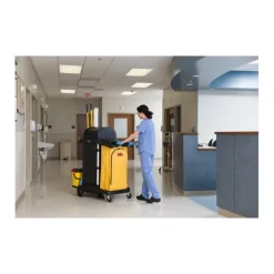 Chariot de ménage - capacité 129 litres et sécurisé RUBBERMAID