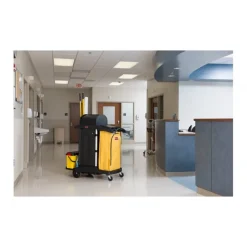 Chariot de ménage - capacité 129 litres et sécurisé RUBBERMAID