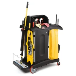 Chariot de ménage - capacité 129 litres et sécurisé RUBBERMAID