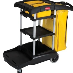 Chariot de ménage - capacité 129 litres et 2 bacs de rangement RUBBERMAID