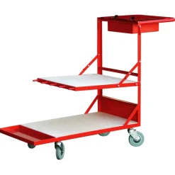 Chariot de préparation de commande - 2 plateaux OUTIFRANCE