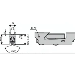 Chariot double galets - réglable - pour coulissant aluminium - 3517 LA CROISÉE DS
