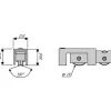 Chariot double non réglable pour coulissant en aluminium - type 3621 LA CROISÉE DS