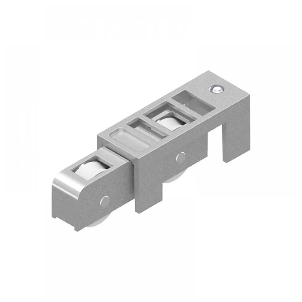 Chariot double non réglable pour coulissant en aluminium - type 3621 LA CROISÉE DS