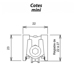Chariots doubles pour rénovation de coulissant aluminium - charge 180 kg LA CROISÉE DS