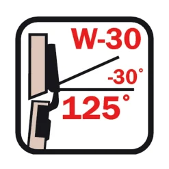 Charnière invisible à visser - angle négatif -30° - 125°- 9944 W30 HETTICH
