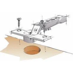 Charnière invisible à visser 125° Intermat 9944 HETTICH