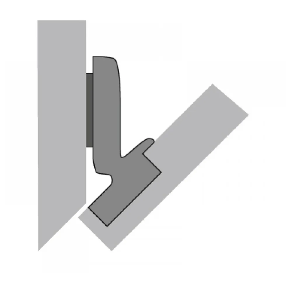Charnière invisible à visser 125°- 9944 W45 HETTICH