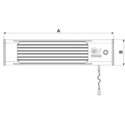 Chauffage rayonnant mural à cordon 1800 W Thermologika VORTICE