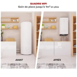 Chauffe-eau éléctrique mural 150L - gain de place - Quadris WiFi ARISTON