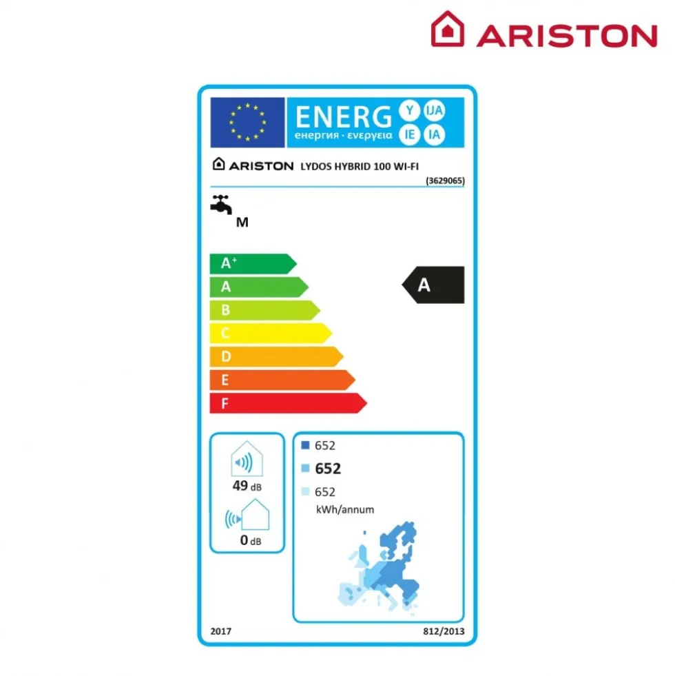Chauffe-eau thermodynamique hybride connecté 100L - Lydos Hybrid WiFi 100C ARISTON