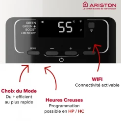 Chauffe-eau thermodynamique 250L compact et connecté A+ NUOS FIT 250 ARISTON