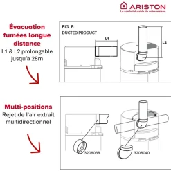 Chauffe-eau thermodynamique 250L compact et connecté A+ NUOS FIT 250 ARISTON