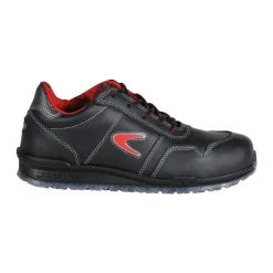 Chaussures de sécurité basses en cuir ZATOPEK S3 SRC - noir et rouge COFRA