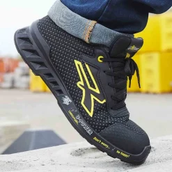 Chaussures de sécurité basses MATT S3 CI SRC ESD noir et jaune UPOWER