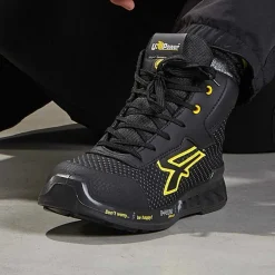Chaussures hautes de sécurité JOE S3 CI SRC ESD - noir et jaune UPOWER