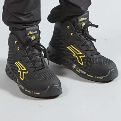Chaussures hautes de sécurité JOE S3 CI SRC ESD - noir et jaune UPOWER