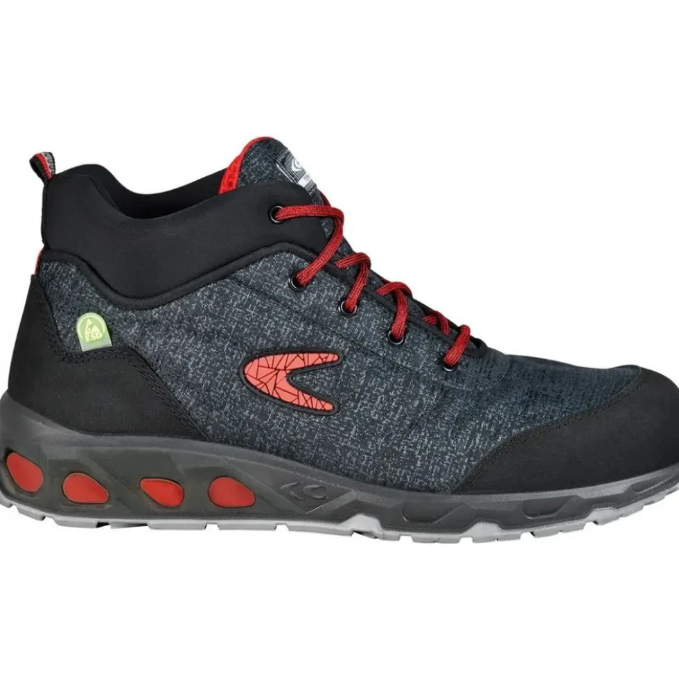 Chaussures hautes de sécurité THUNDER ESD S3 SRC - gris et rouge COFRA