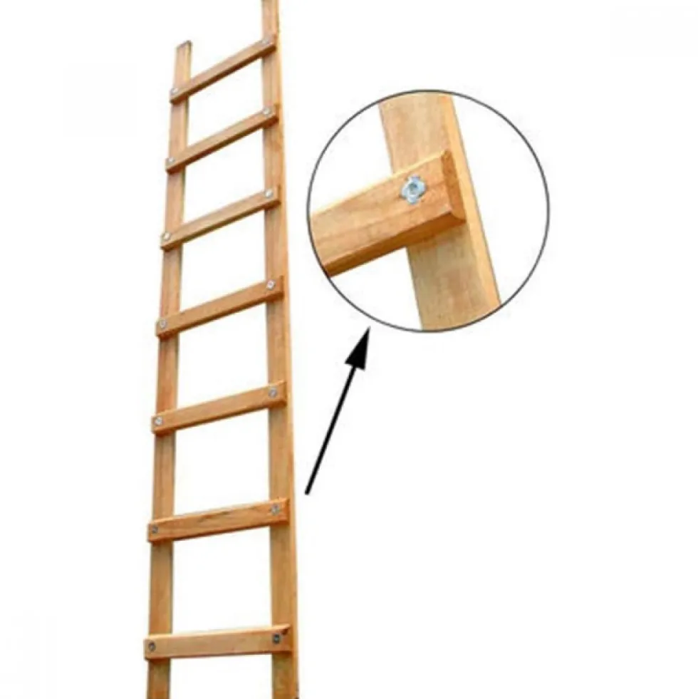 Échelle de couvreur - bois - 2m - entraxe 25 cm OUTIFRANCE