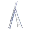 Échelle transformable aluminium 6,92m- 3 plans - 3 x 9 marches - Platinium TUBESCA