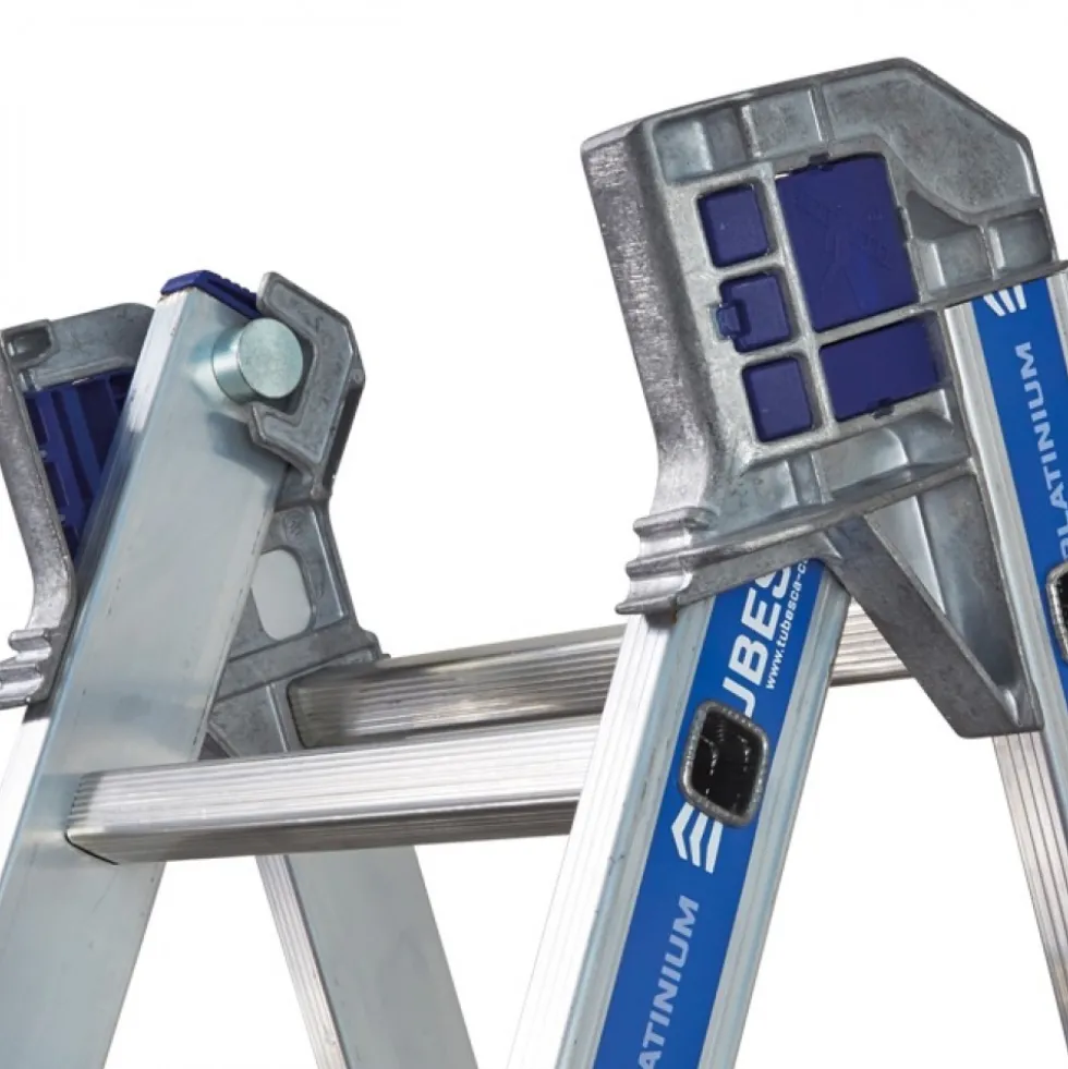 Échelle transformable aluminium 6,92m- 3 plans - 3 x 9 marches - Platinium TUBESCA