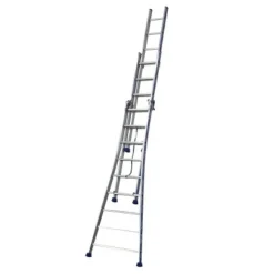 Échelle transformable aluminium 6,92m- 3 plans - 3 x 9 marches - Platinium TUBESCA
