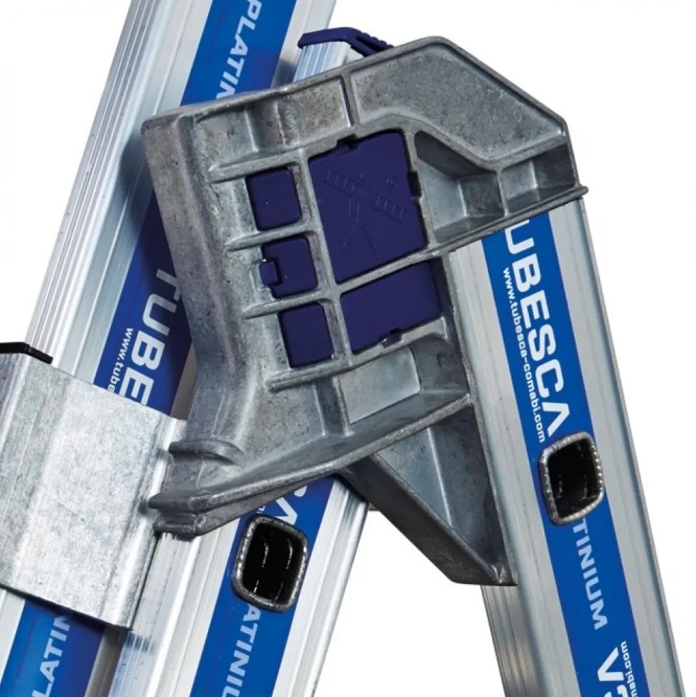 Échelle transformable aluminium 6,92m- 3 plans - 3 x 9 marches - Platinium TUBESCA