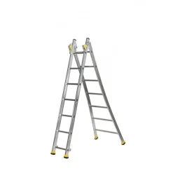 Échelle transformable 2 plans T2 2 x 7 barreaux - hauteur 2,20-3,60 mètres DUARIB