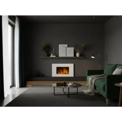 Cheminée décorative & design - chauffage 2000W - blanc - White Loft CHEMIN' ARTE