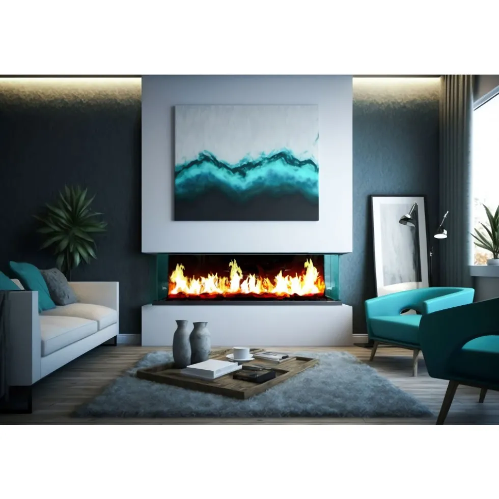 Cheminée encastrable 3D - 150 cm CHEMIN' ARTE