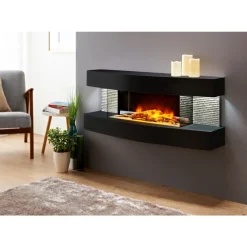 Cheminée électrique Design - Lounge - Noire - 2000W CHEMIN' ARTE