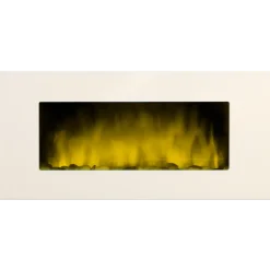 Cheminée électrique murale White Loft XXL 120 cm - LED 12 couleurs CHEMIN' ARTE