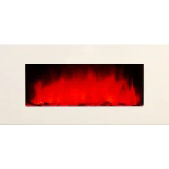 Cheminée électrique murale White Loft XXL 120 cm - LED 12 couleurs CHEMIN' ARTE