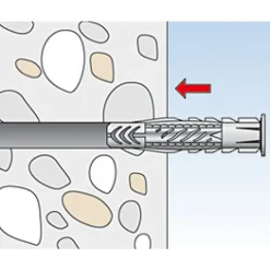 Chevilles nylon fixation légère UX avec collerette FISCHER