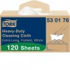 Chiffons de nettoyage blancs ultra-résistants non tissés - 61,5x35,5cm - x120 TORK