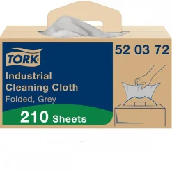 Chiffons de nettoyage gris ultra-résistants non tissés - 41,5x35,5cm - x210 TORK