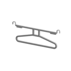 Cintre polyvalent pour penderie en nylon renforcé gris AMBOS