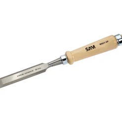 Ciseau à bois avec manche en bois - longueur lame 145 mm SAM OUTILLAGE