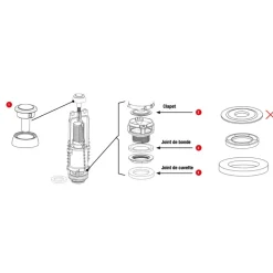 Clapet pour mécanisme wc - 34 2332 01 SIAMP