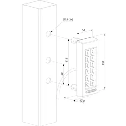 Clavier à code électronique - 100 codes utilisateur - Slimstone LOCINOX