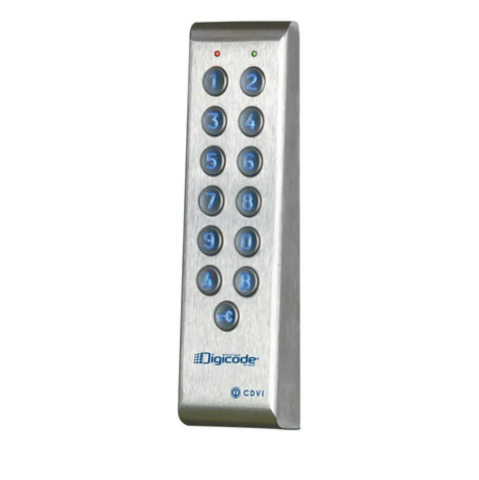 Clavier digicode - inox - étroit - électronique intégrée - PROFIL100 CDVI