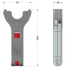 Clé de réglage 809 pour pieds de meuble en ABS Smile 450 CAMAR
