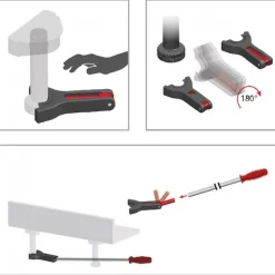 Clé de réglage 809 pour pieds de meuble en ABS Smile 450 CAMAR