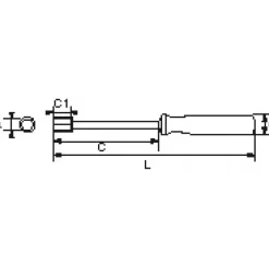 Clé à douille emmanchée pour vis à accès limité - avec clip Inox FME SAM OUTILLAGE